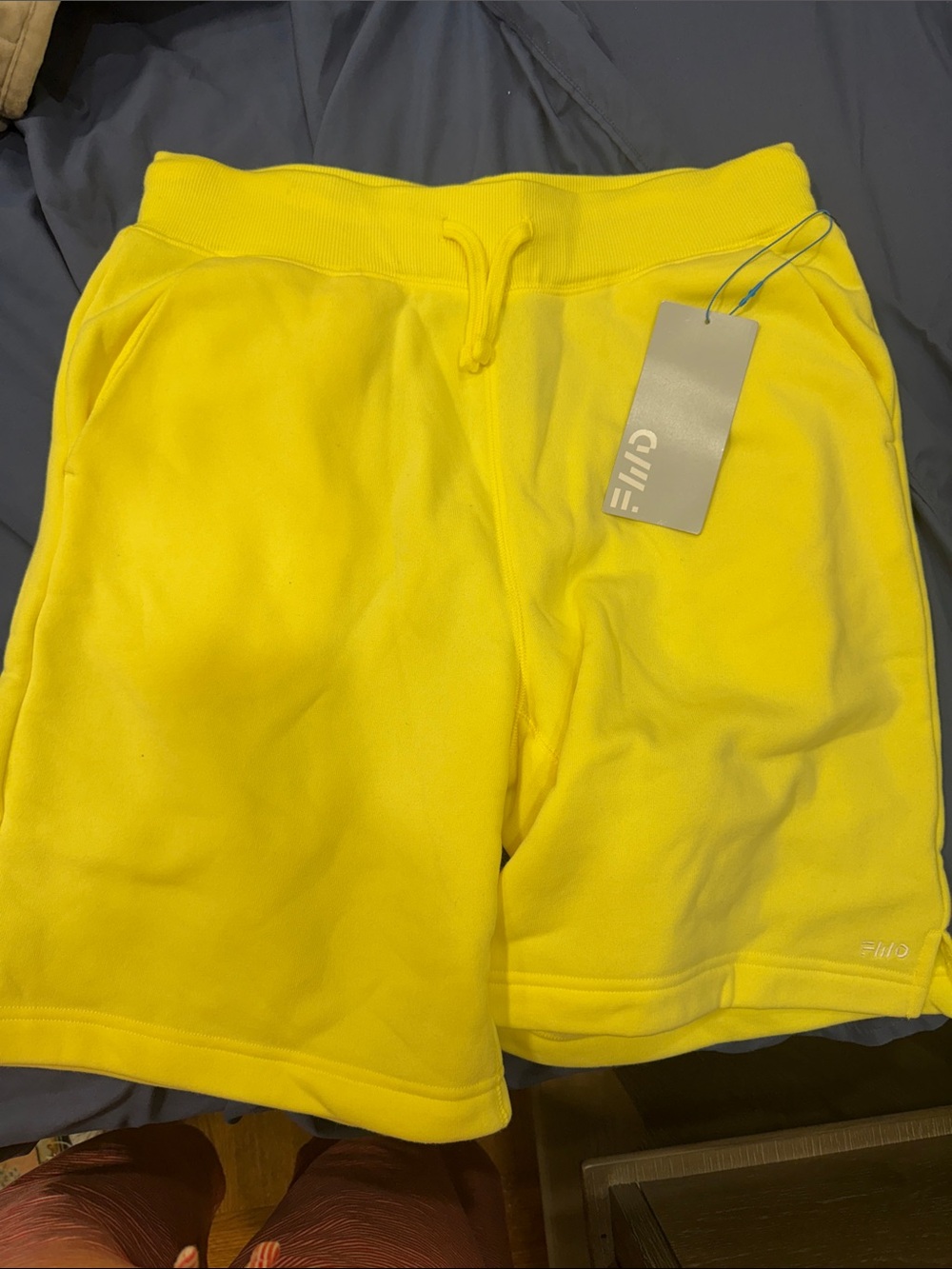 FILA Men's Bright Yellow Athletic Drawstring Shorts